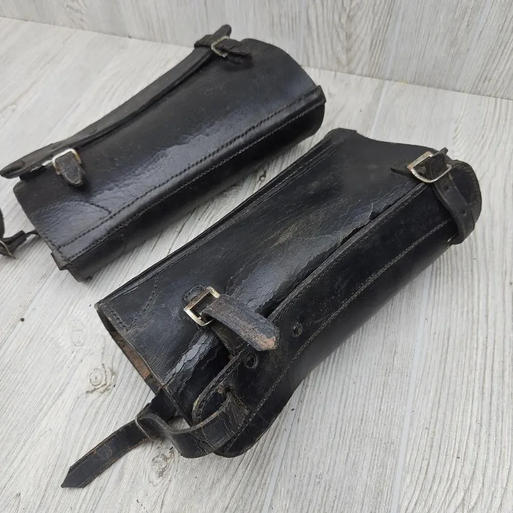 Vintage Leather Riding‎ Boot Guards Equestrian